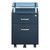 24" Blue and Clear Durable Rectangular Rolling File Cabinet - IMAGE 2