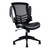 3' Solid Black Stylish Mid-Back Mesh Office Chair with Adjustable Arms