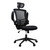3.75' Black Modern High-Back Mesh Executive Office Chair with Headrest and Flip-Up Arms - IMAGE 2