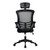 3.75' Black Modern High-Back Mesh Executive Office Chair with Headrest and Flip-Up Arms - IMAGE 3