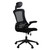 3.75' Black Modern High-Back Mesh Executive Office Chair with Headrest and Flip-Up Arms - IMAGE 4