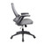 34" Gray and Black Mid-Back Mesh Task Office Chair with Height Adjustable Arms - IMAGE 4