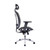 3.25' Black and Metallic Silver High Back Executive Mesh Office Chair with Arms, Headrest, and Lumbar Support - IMAGE 3