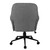 4' Gray and Black Modern Upholstered Tufted Office Chair with Arms - IMAGE 3