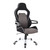 4' Gray, Black, and White Ergonomic Upholstered Racing Style Home and Office Chair - IMAGE 1