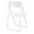32.25" White Solid Outdoor Resin Folding Chair - IMAGE 2