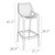 41.25" White Solid Outdoor Patio Bar Stool