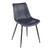 Set of 2 Navy Blue Leather and Black Metal Durango Dining Chair, 32.25” - IMAGE 2