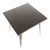 30” Antique Brown Square Austin Industrial Dining Table - IMAGE 3