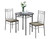 3-Piece Gray and Brown Contemporary Rectangular Dining Table with Chairs 30" - IMAGE 1