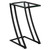 24" Black and Clear Contemporary Z-Shaped Rectangular Accent End Table - IMAGE 1