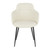 32.75" Cream Noise Fabric Seat with Black Metal Frame Chair - IMAGE 1