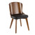 31" Black Faux Leather Seat and Walnut Chair - IMAGE 1