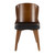 31" Black Faux Leather Seat and Walnut Chair - IMAGE 3