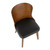 31" Black Faux Leather Seat and Walnut Chair - IMAGE 4