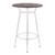 41" Espresso Brown and White Clara Industrial Round Bar Table - IMAGE 2
