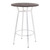 41" Espresso Brown and White Clara Industrial Round Bar Table - IMAGE 3
