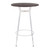 41" Espresso Brown and White Clara Industrial Round Bar Table - IMAGE 4