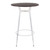 41" Espresso Brown and White Clara Industrial Round Bar Table - IMAGE 5