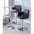 47” Black Leather and Silver Tufted Adjustable Stout Bar Stool - IMAGE 5