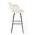 Set of 2 White Leather and Black Upholstered Margarite Bar Stool, 40.50” - IMAGE 3