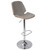 46” Walnut and Grey Adjustable Modern Bar Stools - IMAGE 2