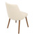 31.5" Walnut and Cream Quilted Faux Leather Modern Dining Chair - IMAGE 3