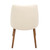 31.5" Walnut and Cream Quilted Faux Leather Modern Dining Chair - IMAGE 4