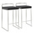 Set of 2 Black and Silver Stacker Counter Stool - 31" - IMAGE 1