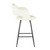 Set of 2 White Leather and Black Upholstered Margarite Counter Stool, 37” - IMAGE 3