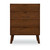 38" Brown Four Drawer Dresser Chest with Bronze Pulls - IMAGE 3