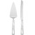 Set of 2 Metallic Silver Home Accents and Gift Collections Adorn Cake Knife and Server, 13.5" - IMAGE 1