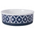 7.5" Nautical Blue and Cream White Lattice Large Pet Bowl - IMAGE 1