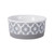 4.25" Stone Gray and Cream White Lattice Small Pet Bowl - IMAGE 1