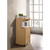 45" Beige Microwave Kitchen Cart with Cabinet and Drawer - IMAGE 3