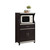 45" Chocolate Brown and Gray Microwave Kitchen Cart - IMAGE 1