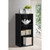 35.5" Black Contemporary 3 Shelves Rectangular Bookcase - IMAGE 2