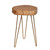 26" Brown and Gold Accent Table with Hairpin Legs - IMAGE 1