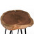 26" Brown and Black Accent Table with Hairpin Legs - IMAGE 2