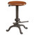 22.5" Brown and Gray Adjustable Backless Stool - IMAGE 1