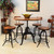 34" Brown and Black Adjustable Stool with Low Rise Curved Back - IMAGE 3