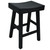 25" Black Counter Stool with Saddle Seat - IMAGE 1