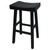30" Black Counter Stool with Saddle Seat - IMAGE 1