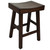 25" Brown Counter Stool with Saddle Seat - IMAGE 1