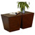 18.5" Walnut Wood Storage Cube End Table - IMAGE 3