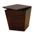 18.5" Walnut Wood Storage Cube End Table - IMAGE 4