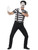 49" Black and White Gentleman Mime Artist Men Adult Halloween Costume - Medium - IMAGE 1