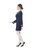 49" Blue and White Airways Attendant Women Adult Halloween Costume - Medium - IMAGE 2