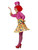 43" Pink and Yellow Dots Circus Clown Women Adult Halloween Costume - Large - IMAGE 2