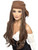 26" Brown Pirate Long Bandana Women Adult Halloween Wig Accessory - One Size - IMAGE 1